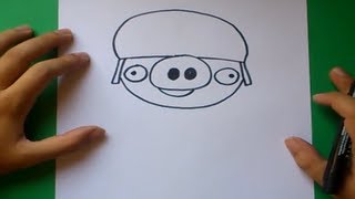 Como dibujar a los cerditos paso a paso 2  Angry birds  How to draw the piggies 2  Angry birds [upl. by Karlan]