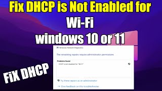 How to Fix DHCP is Not Enabled for WiFi in Windows 10 or 11 [upl. by Kendrah]