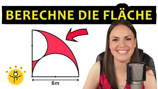 Mathe RÄTSEL Geometrie – Wie groß ist der Flächeninhalt der Kreisfigur [upl. by Gilligan]