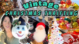 Thrifting for Vintage Christmas Decor and yes I found some Thrift with me  Vlogmas [upl. by Jacqueline33]