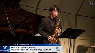 Akihiro KURAMOTO plays plays Fantasie nÂº7 pour violon by GP Telemann [upl. by Eanahs]