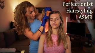 ASMR Perfectionist HAIR FIXING Finishing Touches amp HAIRSTYLING Hairline  Real Person ASMR [upl. by Kinelski]