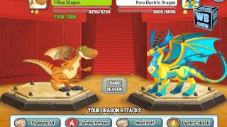 Dragon City Mobile TRex Dragon BATTLE [upl. by Yerrok]