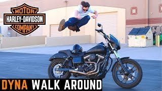 Club Style Harley Davidson Dyna Street Bob Custom Walk Around Start Up FXDB Saddleman [upl. by Rosella]