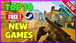 TOP 10 NEW Free Steam Games to Play January 2024 [upl. by Nyraf645]