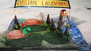 Landform Model  Project Work for kids  Russian Landforms  Volcano Model  Landforms Project Work [upl. by Bernadette401]