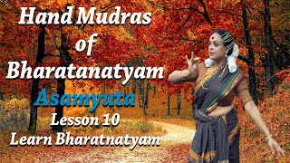 Hand Mudras of Bharatanatyam Asamyuta  Lesson 10  Learn Bharatnatyam [upl. by Iew12]