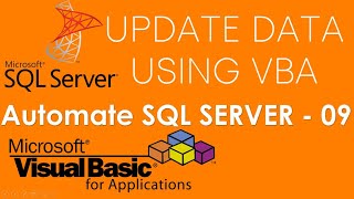 VBA and SQL Server  Update or change existing data in SQL Server Database using VBA Part09 [upl. by Swihart]