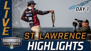 Highlights Day 1 Bassmaster action at St Lawrence River [upl. by Ketchum]