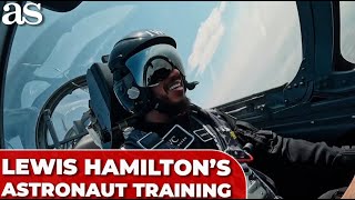 LEWIS HAMILTON takes childhood dream to new heights with ASTRONAUT TRAINING flight [upl. by Isman688]