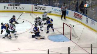 Marco Scandella broken stick slapper goal 21 Minnesota Wild vs St Louis Blues April 18 2015 NHL [upl. by Lewert]