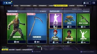 Boutique 26 Octobre 2018 FORTNITE RETOUR LA FAUCHEUSE SHOP BATTLE ROYALE FR [upl. by Nallid]