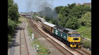 LSLs 47712 and 47593 arrive then leave Llandudno Junction with a trip to Blaenau on 19 June 2024 [upl. by Dart]