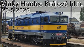 Vlaky Hradec Králové hln 2052023 [upl. by Kooima]