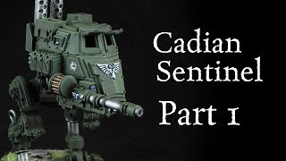 How to paint Imperial Guard Cadian Sentinel Tanks and Vehicles pt1 [upl. by Sherline222]