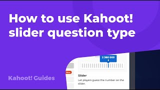 How to use Kahoot slider question type [upl. by Atokad]