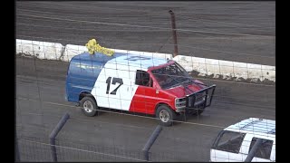 Perris Auto Speedway Demo Cross Main Event 17 Roof Cam 6124 [upl. by Oika]