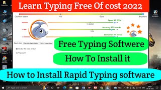 Best Typing Software for PC 2022  Free Typing App For Computer  how to install rapid typing [upl. by Ogilvie]