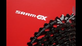 SRAM Eagle GX Cassette 12 Speed  Details Unboxing vs 11 Speed GX 1150 [upl. by Melc]