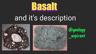 Basalt and its description  lecture 48 of igneous petrology GeologyAspirant [upl. by Aslehc]