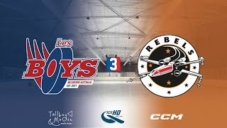 Les Boys v Rebels  Div 3  26th November  IceHQ Rec League ice hockey [upl. by Hsirap183]