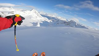 Koppangsbreen PSP run  Lyngen Alps Norway POV [upl. by Sarilda]