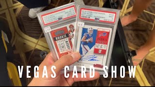 SPENDING OVER 25000 ON SPORTS CARDS  Vegas Card Show Vlog  Card Gains EP 9 [upl. by Isolt671]