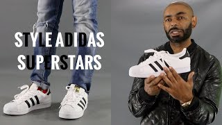 How To Style Adidas SuperstarsHow To Wear Adidas SuperstarsAdidas Superstars Review [upl. by Asyen]