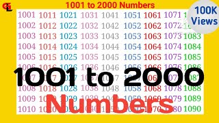 1001 to 2000 numbers ll 1001 to 2000 numbers learn by music on youtube ll 1001 to 2000 number names😍 [upl. by Yrellav234]