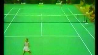 Chrissie Evert in the mid70s vs WadeCourtGoolagong [upl. by Etnecniv356]