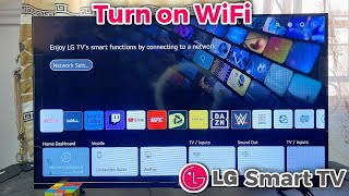 LG Smart TV How to Turn On WiFi [upl. by Saul]