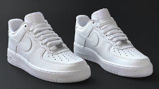 HOW TO BAR LACE NIKE AIR FORCE 1 STRAIGHT WAY [upl. by Abbotsun620]