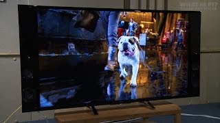 Sony Bravia KD65X9005B unboxing  Sonys first 2014 4K TV [upl. by Cthrine]