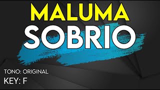 Maluma  Sobrio  karaoke Instrumental [upl. by Barbee]