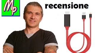 Recensione cavo adattatore HDMi Lenuo 2 m MHL micro USB a HDMI 1080p HDTV TV [upl. by Isyed87]