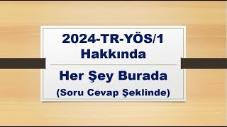 2024TRYÖS1 Kılavuzu yayınlandı [upl. by Junia]