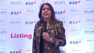 Ms Laveena Bhatia Whole Time Director Mach Conferences amp Events Ltd talks about listing at BSE [upl. by Yssis]