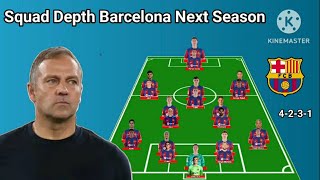 Squad Depth Barcelona Under Hansi Flick Season 20242025  Update 24 May 2024 [upl. by Nehgaem]