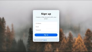 Sign Up Form Using HTML amp CSS [upl. by Lapotin]