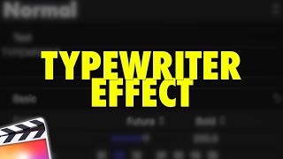 Final Cut Pro X Typewriter Text Effect Tutorial [upl. by Aicetal]