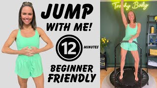 JUMP w ME ➡️ 12 Min Beginner  Rebounder Workout Low Impact Cardio  Burn Calories  Techno Trance [upl. by Harlen]