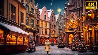 The Largest Christmas market in Europe walking tour 4K🎄 Christmas in Wroclaw Poland [upl. by Stulin]