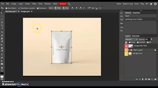 Photopea Creating A Mockup For Logo [upl. by Nalad]