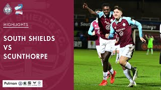 Match Highlights  South Shields 21 Scunthorpe United [upl. by Grieve909]