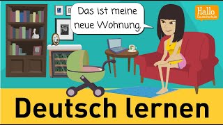 Deutsch lernen mit Dialogen  Lektion 15  Wie gefällt dir deine Wohnung  Aussprache quothquot [upl. by Suoicerp]