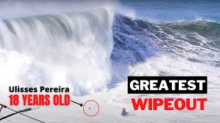 The WORST WIPEOUT of Ulisses Pereiras Life at NAZARE [upl. by Atenahs565]