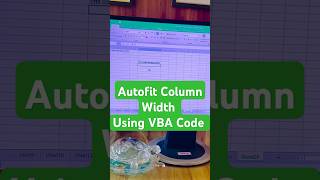 Autofit Column Width in Excel using VBA Code delhi viralvideo shorts delhishorts [upl. by Anelet]