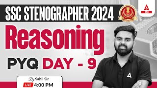 SSC Stenographer 2024  SSC Steno Reasoning By Sahil Tiwari  Previous Year Questions 9 [upl. by Egroeg]