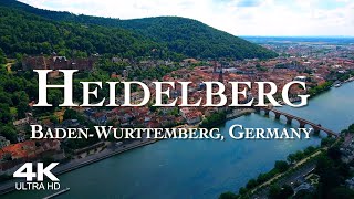 HEIDELBERG 🇩🇪 Drone Aerial 4K  Drohne BadenWürttemberg Germany Deutschland [upl. by Ralaigh]