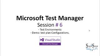 Microsoft Test ManagerSession6Test plan Configurations Demo [upl. by Lorusso]